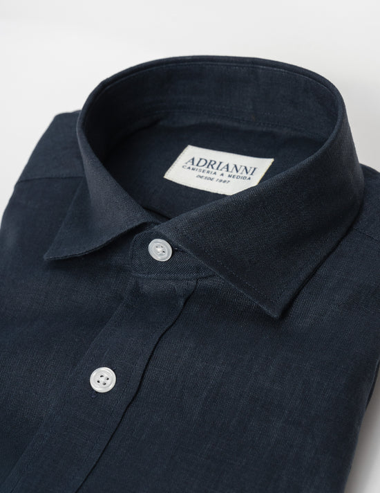 Camisa lino marino