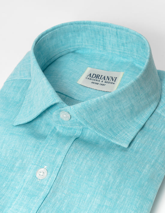 Camisa azul turquesa