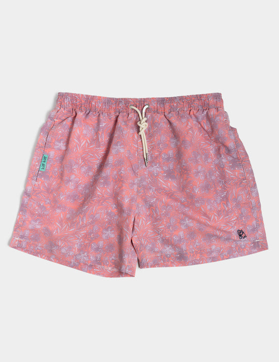 Bañador coral estampado floral