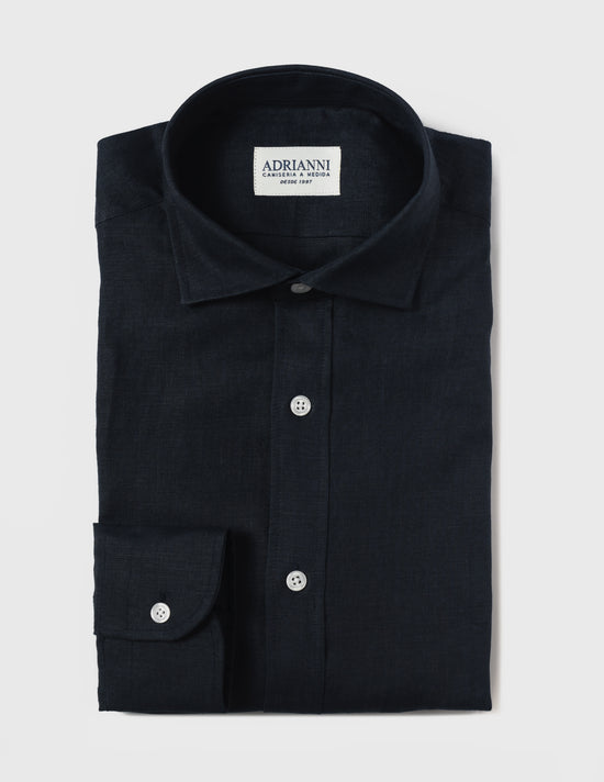 Camisa lino marino