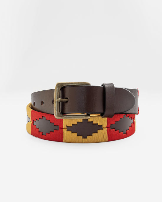 Cinturón argentino rojo y amarillo